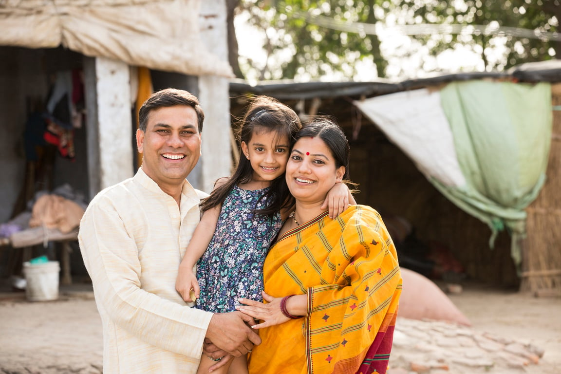 Indian family - stock images